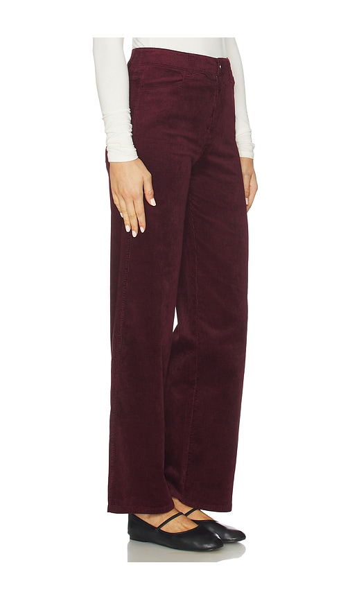 Paige Sasha Wide Leg Jeans In Burgundy