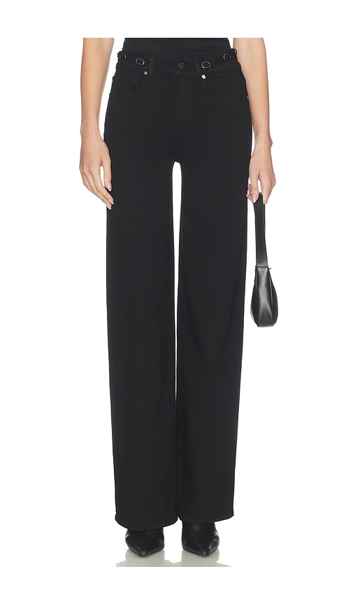 PAIGE Sasha Jeans With Waistband Buckles