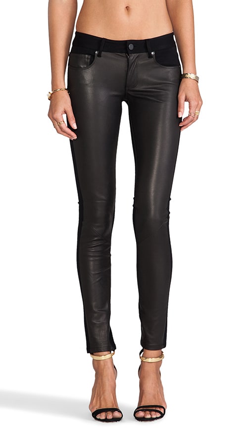 Denim Emily Ponte Leather Pant