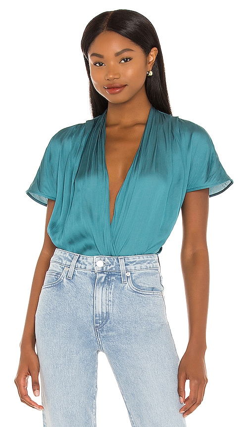 Paige Dijon Bodysuit In Teal