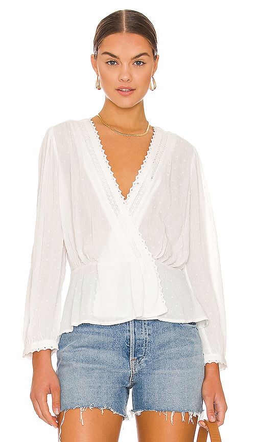 PAIGE Nikola Blouse in White | REVOLVE