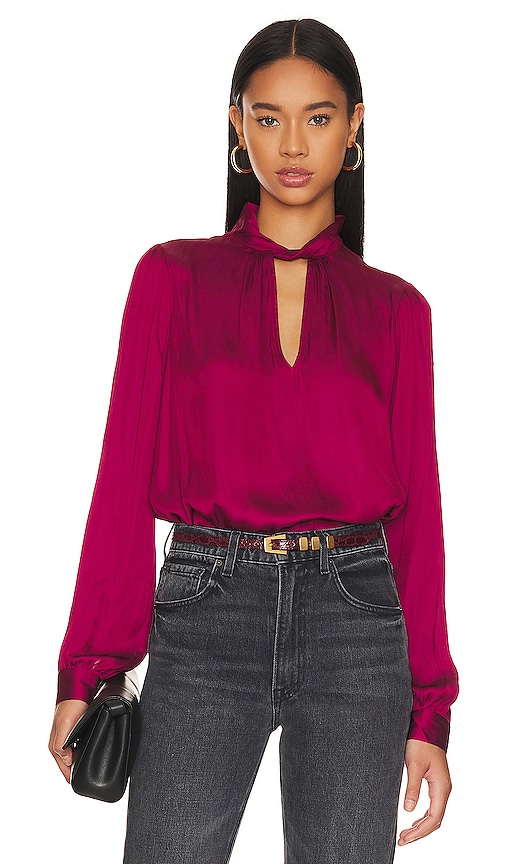 Shop Paige Ceres Top In Mulberry
