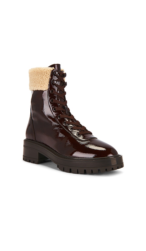 Paige Briar Faux Shearling Bootie In Brown