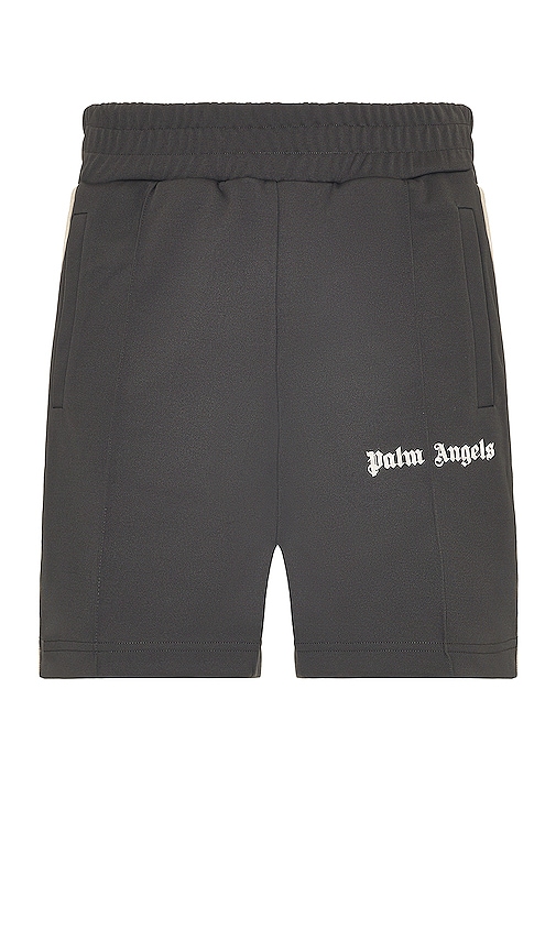 Palm Angels Track Short in Black & Off White