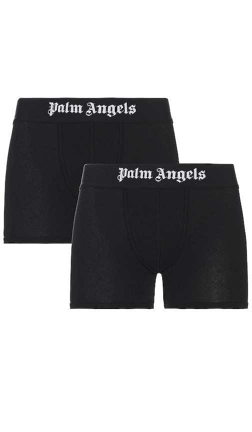 Palm Angels Bb Boxers Bi Pack in Black