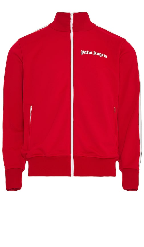 Palm Angels Classic Track Jacket in Red & White | REVOLVE