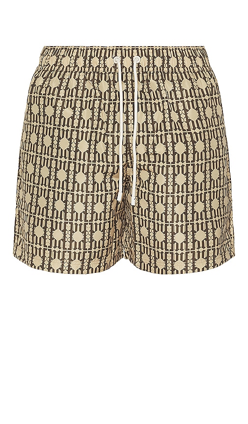 Palm Angels Red Overlogo Swim Shorts main image 1