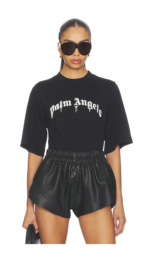 Palm Angels Curved Logo Boxy Tee | Thumbnail 3 Palm Angels Curved Logo Boxy Tee | Thumbnail 3