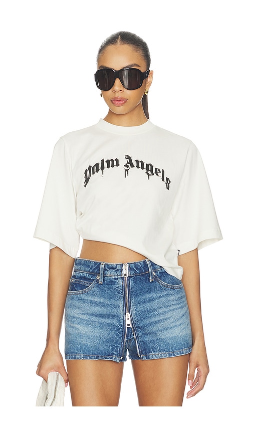 Palm Angels Curved Logo Boxy Tee | Thumbnail 3 Palm Angels Curved Logo Boxy Tee | Thumbnail 3