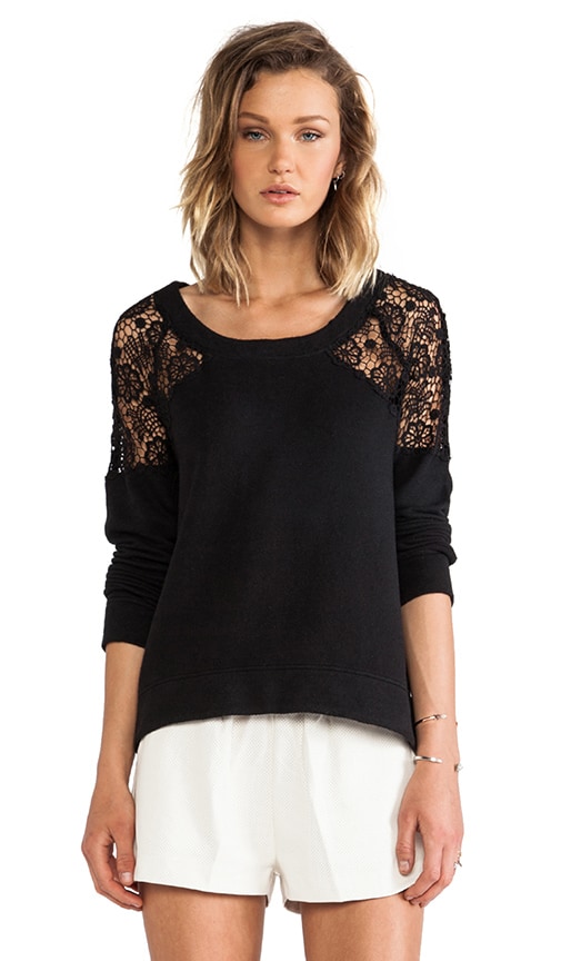 Crochet Lace Sweatshirt