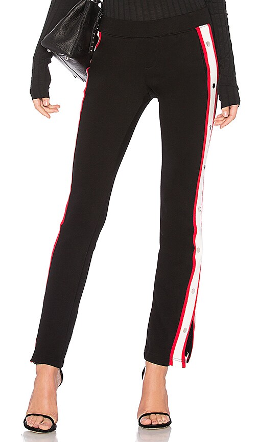snap up track pants