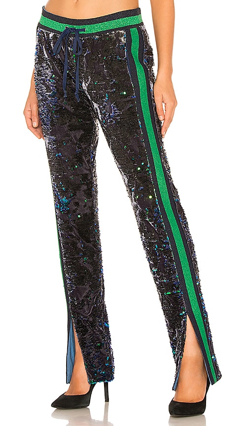 sequin track pants