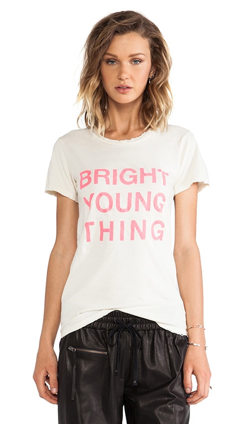Bright Young Thing Distressed Logo Tee