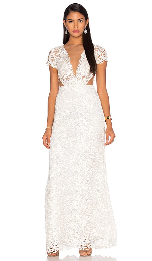 Deep V Lace Gown
