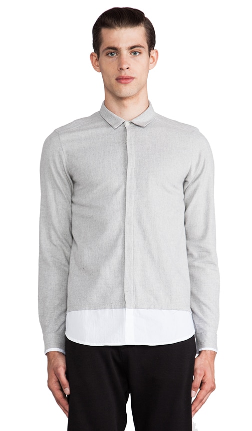 Distressed CB Button Down