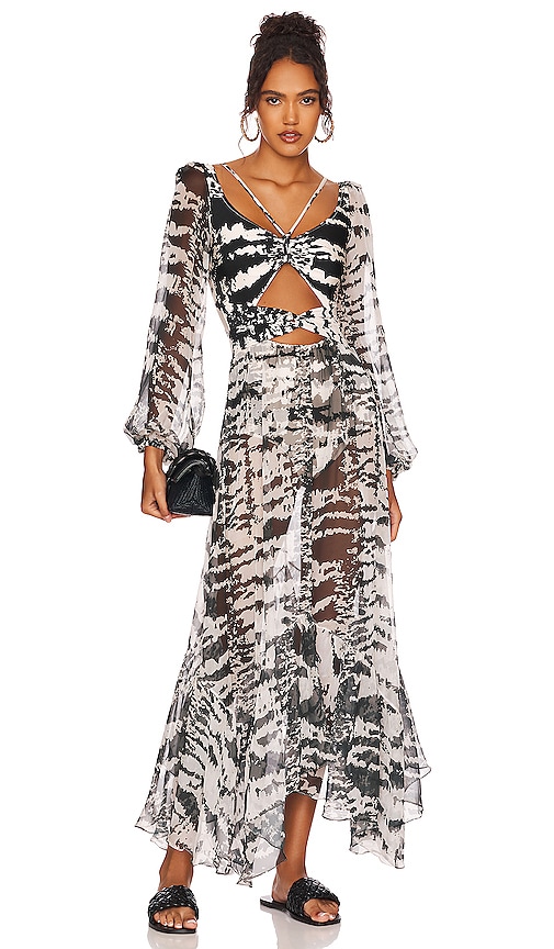 long black casual dress with sleeves MO&Co. Women's Comfy Long Sleeves Casual A-line Black Maxi Dress Black Size L