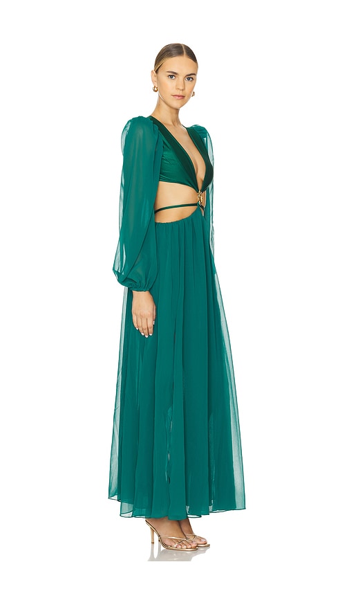 Shop Patbo Piscina Cutout Maxi Dress In Galapagos