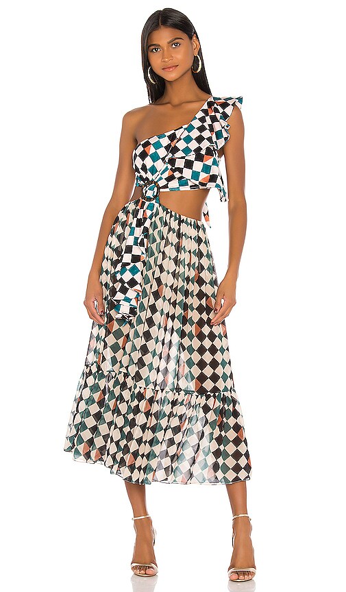 one shoulder beach dress