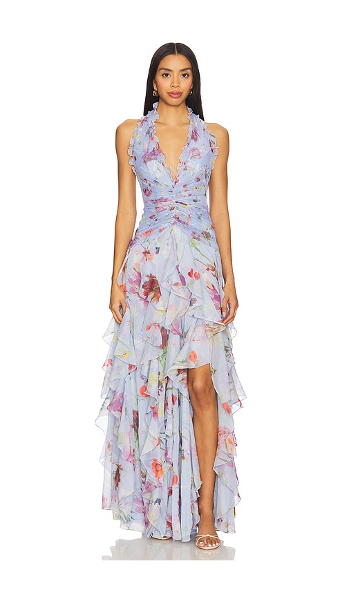 Patbo Lily Flower Flutter Gown