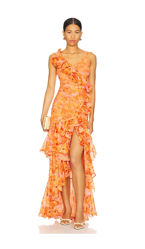 Myosotis Flutter Gown in Orange. - size 0 (also in 2, 4, 6, 8) - PatBO - Modalova