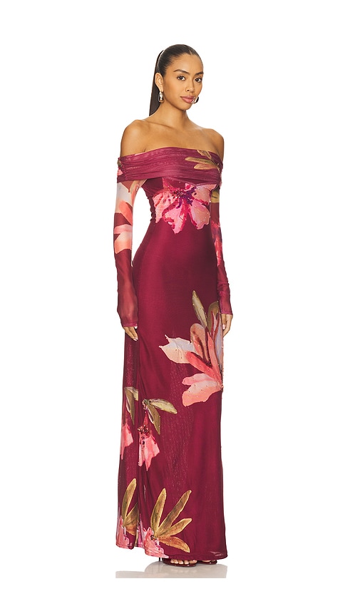 Patbo Delicata Embellished Tulle Maxi Dress In Multi