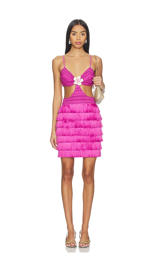 PatBO Amethyst Fringe Mini Dress