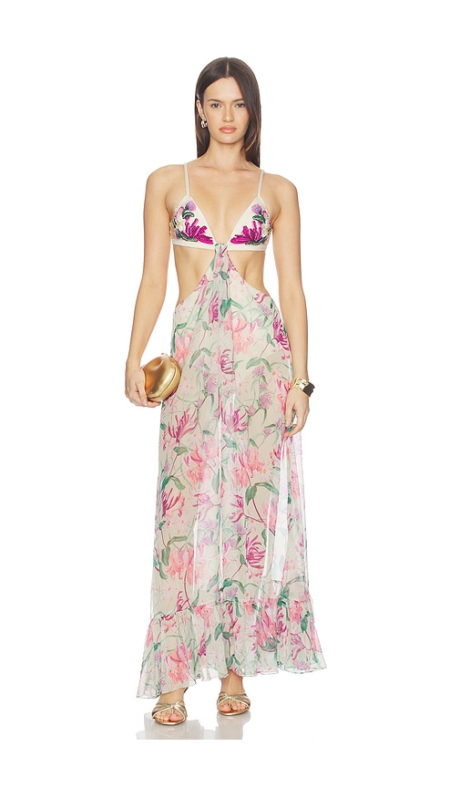 PatBO Honey Flower Embroidered Beach Dress