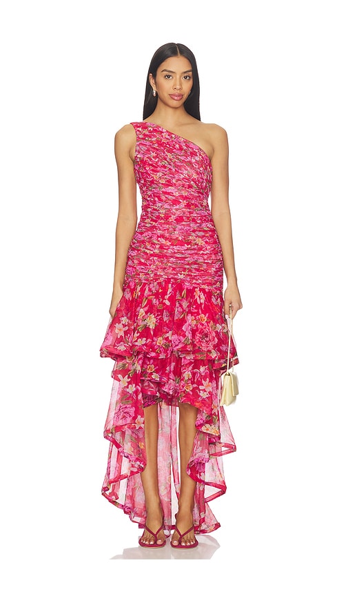 PatBO Peony Asymmetrical Maxi Dress