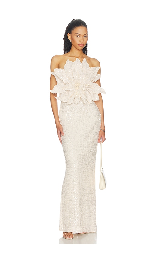 PatBO Lara Crochet Flower Maxi Dress