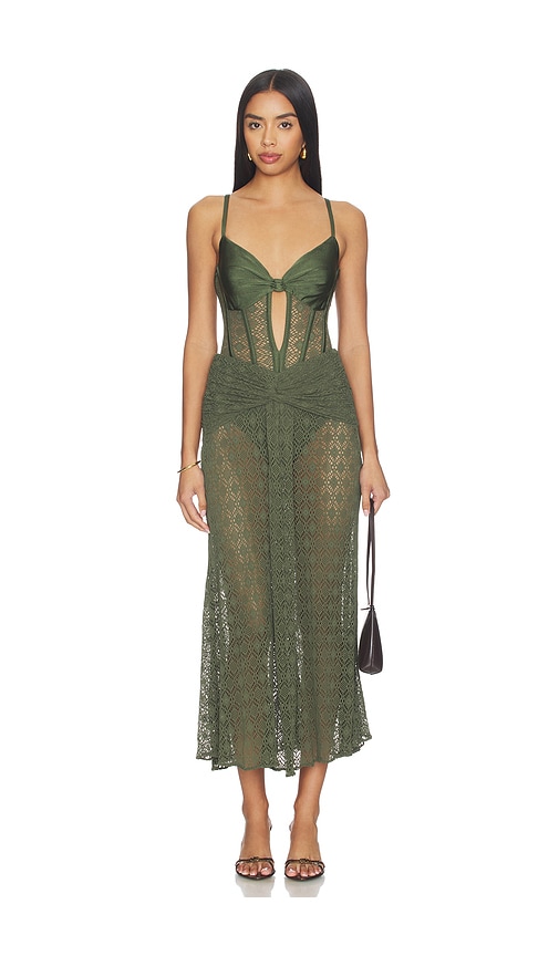 PatBO Sirena Mesh Maxi Dress