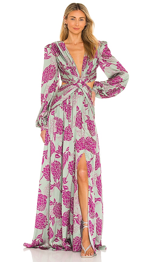 PatBO Celia Cutout Maxi Dress in Aqua | REVOLVE