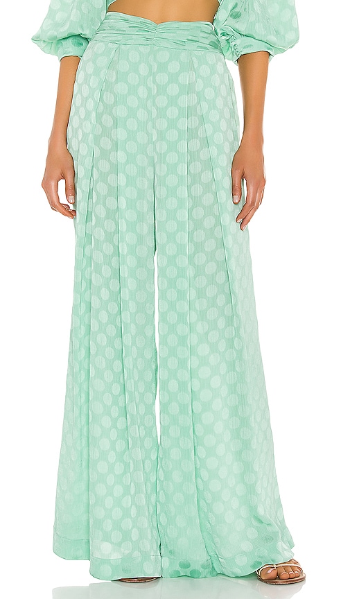 PANTALON LARGE SATIN DOT