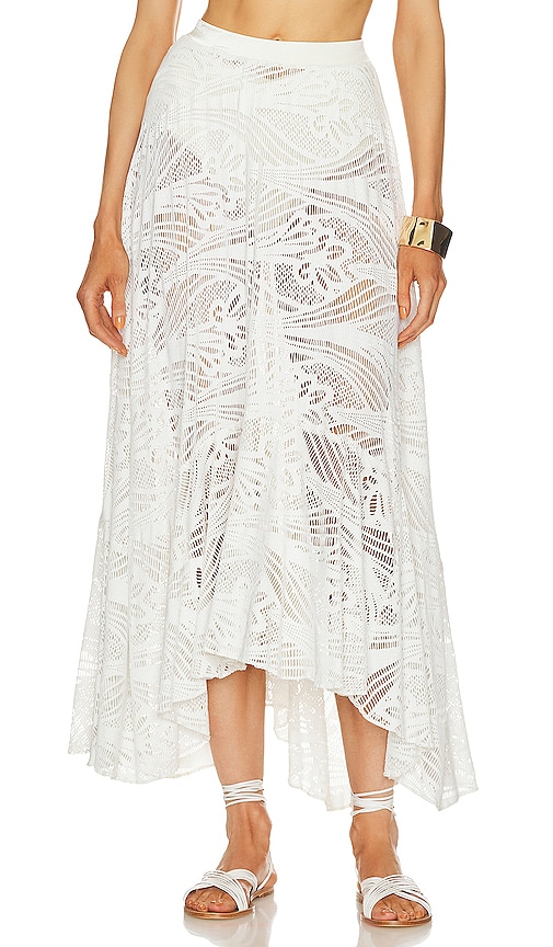 Patbo Lace Beach Skirt In White