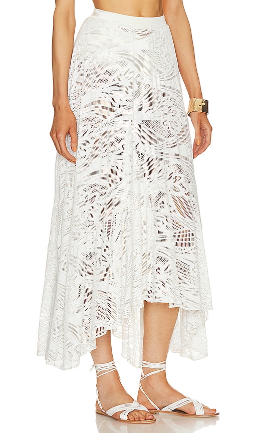 Shop Patbo Lace Beach Skirt In White