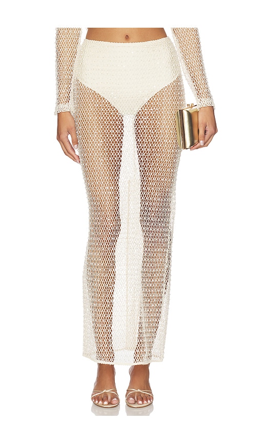 PatBO Crochet Bloom Skirt