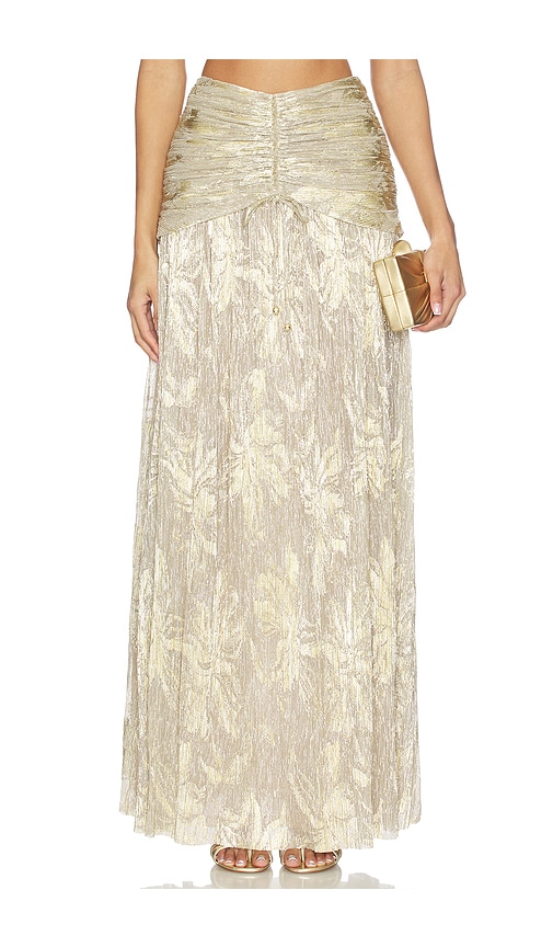 PatBO Golden Dust Lurex Maxi Skirt