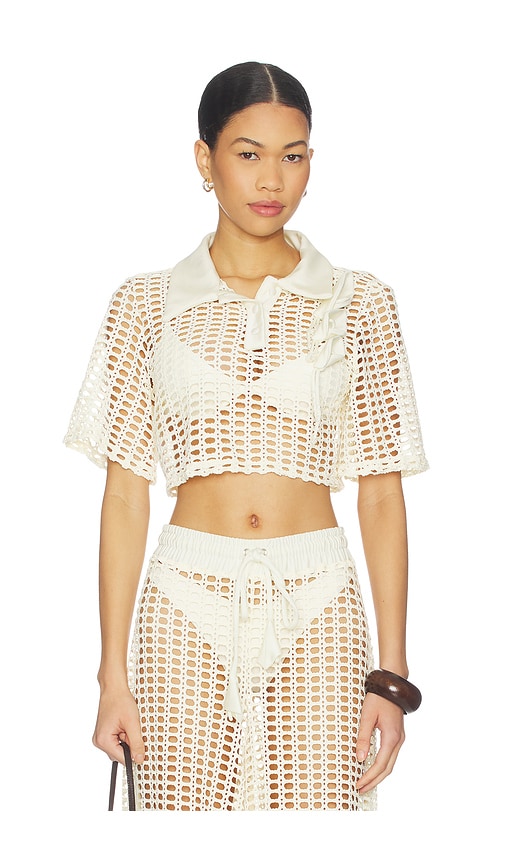 PatBO Selene Mesh Shirt