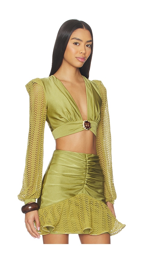  Patbo Wave Top In Green. Size M. Also In L, Xl. 