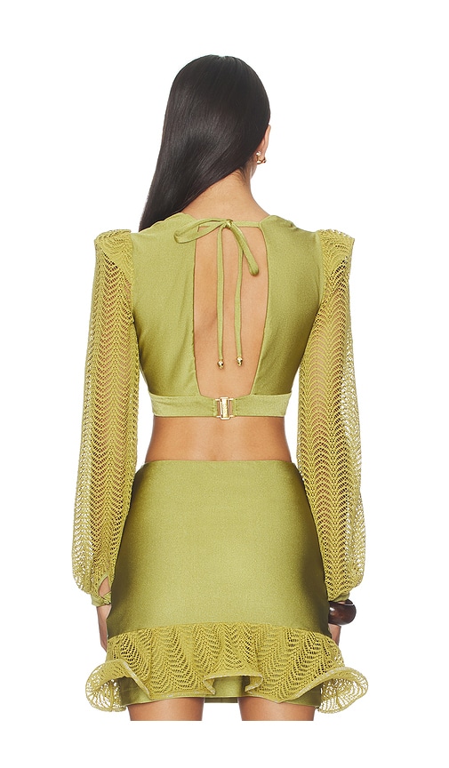  Patbo Mesh-oberteil Wave In Green. Größe L. Also In Xl. 