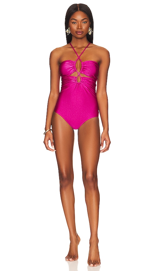 PATBO LACE-UP ONE PIECE SWIMSUIT