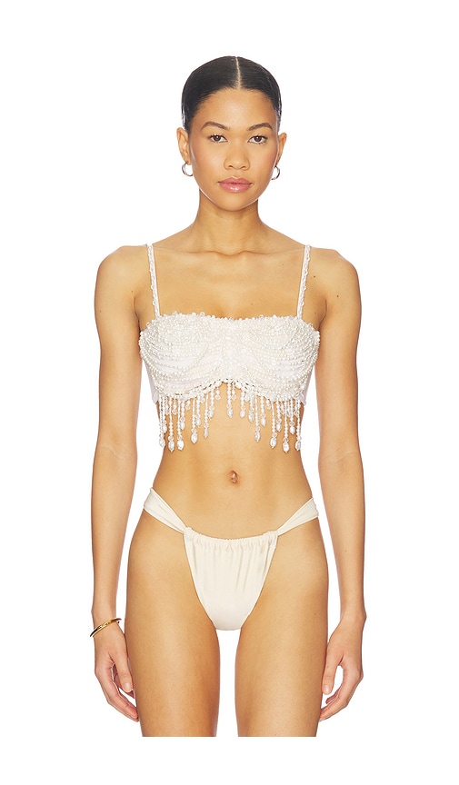 PatBO x Camila Coelho Pearl Dust Bra Top