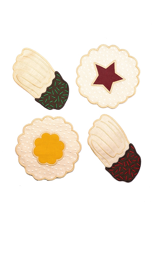 Piecework Holiday Cookies Cocktail Napkins