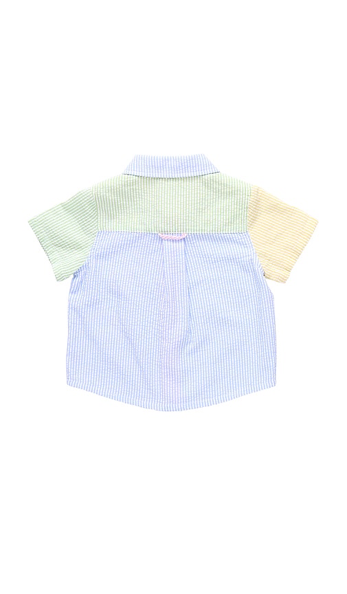 Pink Chicken Boys Jack Shirt In 拼接色块