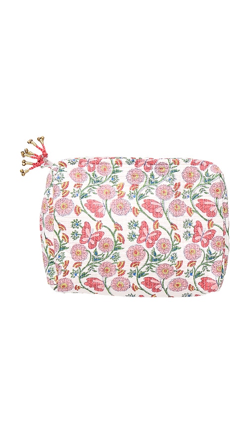 Large Quilted Pouch in Pink.