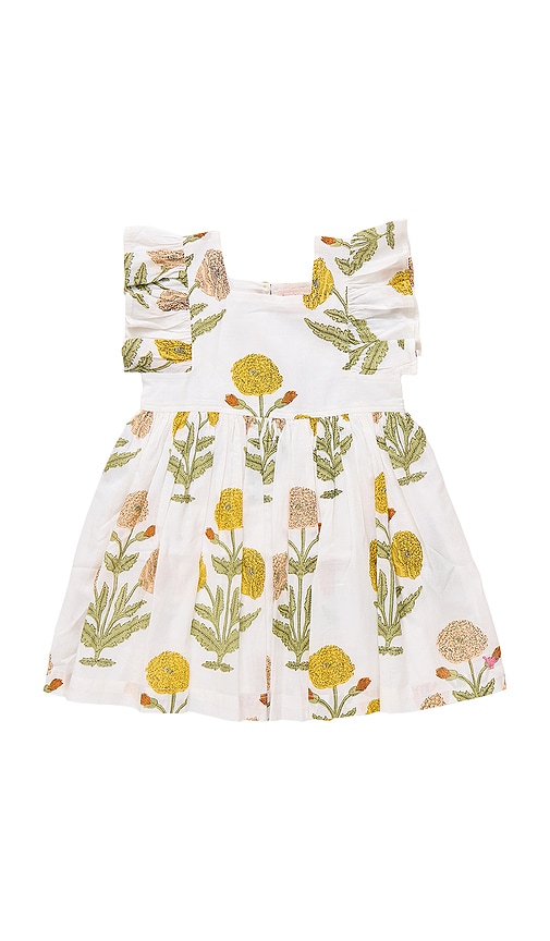 Girls Elsie Dress in Mustard. - size 2 (also in 3, 4, 5, 6) - Pink Chicken - Modalova