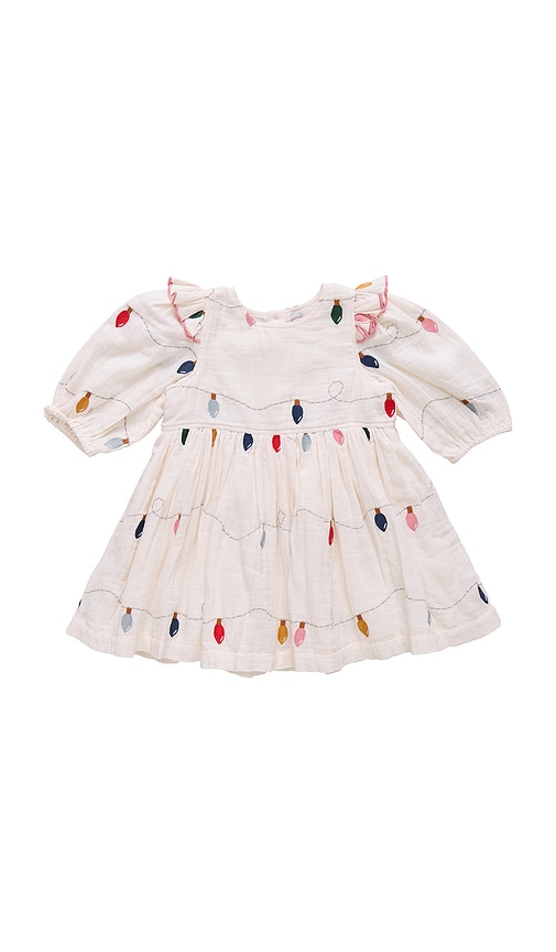 Pink Chicken Girl Embroidery Brooke Dress In Multi