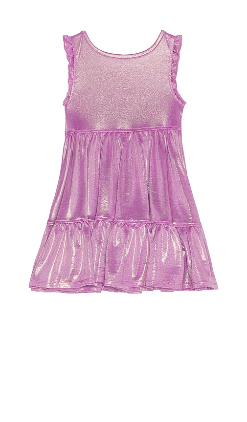 Pink Chicken Girls Lame Kelsey Dress In Purple
