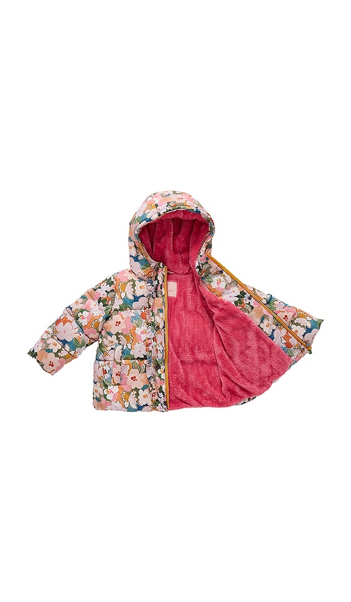 Pink Chicken Ruffle Pete Puffer In Multi