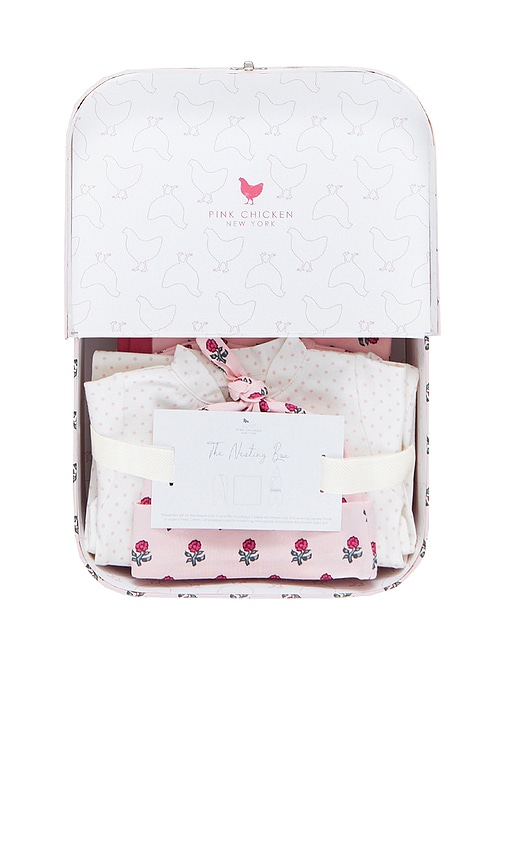 Pink Chicken Ÿ¦å›žå®¶å¥—装 €“ Light Pink Tiny Flower Block Print. Űºç � Nb (also €“ 0-3m, 3-6m). In Pink