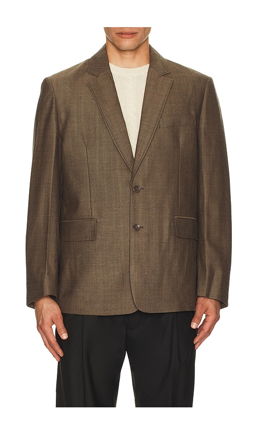 Percival Grounds Tailored Blazer In Brown